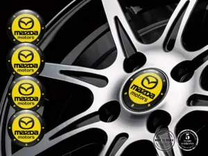 Mazda Gewölbtes Emblem Logo Perfekter Radaufkleber
